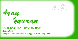 aron havran business card